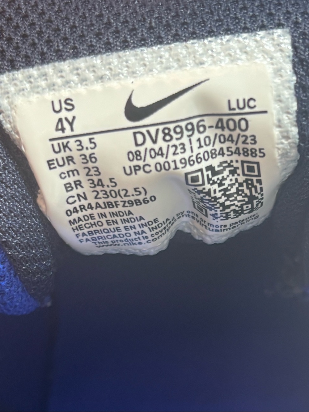 Nike Team Hustle D 11 Big Kids Basketball Blue White Athletic Sneakers Sz 4 Y - Picture 9 of 9